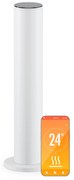 blumfeldt SmartFlow Tower - Stufa radiante a infrarossi| 700 W | Emissione di calore a 360° | Controllo con WiFi
