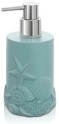 Dispenser sapone liquido da appoggio in resina acquamarina  Coral