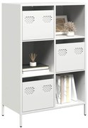 Credenza Bianca 68x39x103,5 Cm İn Acciaio /