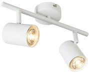 Faretto moderno bianco con 2 lampadine GU10 WiFi regolabili - Jeana