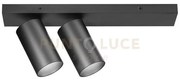 Gfa1399- spot 2 faretti attacco gu10 orientabili colore nero opaco