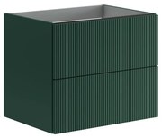 Mobile da bagno sotto lavabo Opera verde foresta laccato opaco L 59.5 x H 50 x P 45.5 cm 2 cassetti, lavabo non incluso