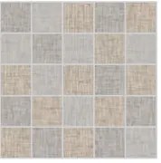 Ceramica Sant Agostino Fineart Mosaico Effetto Tessuto 30x30 Cm Gres Porcellanato Rettificato Mix Light