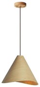 Lampadario in legno a sospensione con cavo 1xE27/60W/230V Ø 33 cm massello/rovere/legno di hevea