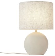 Lampada da tavolo Japandi beige con paralume in lino - Timo