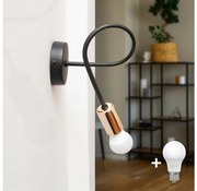 Applique TUBE 1xE27/15W/230V nero