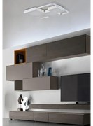 Plafoniera LED design Yanira, bianco 80x60 cm, luce con 3 temperature di colore dimmerabile NOVECENTO