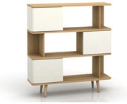 Libreria bianca in rovere 120x130 cm Alana - Støraa