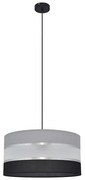 Lampadario a sospensione con filo HELEN 1xE27/15W/230V diametro 40 cm nero/grigio/argento