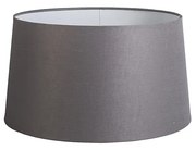 Paralume in lino grigio scuro rotondo angolato 45/40/25