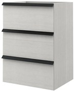 Mobile da bagno sospeso sotto lavabo L 60 x H 83 x P 46 cm bianco, 3 cassetti BADEN HAUS Moon