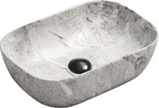 Mexen Rita lavabo da appoggio 45 x 32 cm, pietra grigia - 21084598
