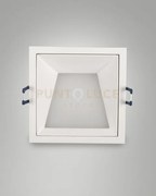 Kris faretto incasso quadrato asimmetrico bianco 3000k 930lm 8w dim...