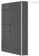 Walk-in wens L 20 x H 200 cm, vetro 6 mm fumé bianco