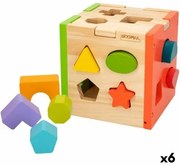 Puzzle di Legno per Bambini Woomax 15 x 15 x 15 cm (6 Unità)