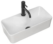 REA-U0699 - Lavabo da appoggio MERY 25x50,5 cm ceramica/bianco lucido