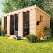 Casetta da giardino DECOR ET JARDIN semi- abitabile Decor Home in legno con porta doppio battente, superficie interna 21.34 m² e spessore parete 90 mm