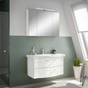 Mobile bagno sospeso con lavabo L 97 cm rovere bianco per vasca centrale Solitaire