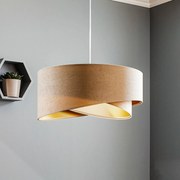 Maco Design Lampada a sospensione Vivien, bicolore, crema/oro