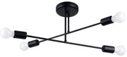 Sollux SL.1451 - Lampadario a sospensione con supporto rigido NORAH 4xE27/15W/230V nero