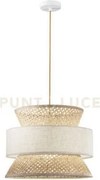 Lampadario a sospensione gazebo beige rattan naturale beige 1 luce ...