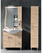 Mobile bagno a terra in melaminico 85 cm Quercia Naturale - Onda