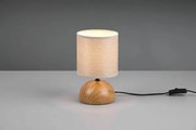 Luci lampada base effetto legno mezza sfera paralume  h. 23cm d. 14...