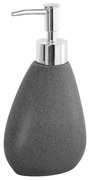 Dispenser Sapone Grigio Da Appoggio In Poliresina Effetto Pietra Stone