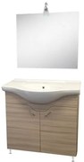 Mobile bagno 85 cm con lavabo e specchio olmo - Francesca 92808