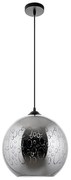 Lampadario a sospensione con filo 1xE27/60W/230V diametro 30 cm nero