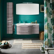 Mobile sottolavabo e lavabo Contea per vasca a sinistra rovere terra L 117 cm