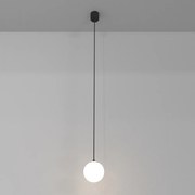 Lampadario A Sospensione Moderno Luna Alluminio Nero Led Integrato 5W Fredda