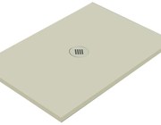 Piatto doccia in ceramica extra slim crema L 140 x L 80 cm