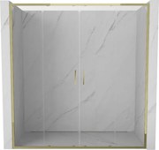 Mexen Exo porta doccia doppia scorrevole 170 cm, trasparente, dorata - 8152-170-000-50-00