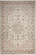 Kashan Tappeto 200x300 Beige (Iran) Annodato A Mano