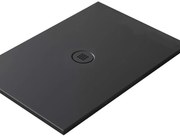 Piatto doccia in ceramica extra slim nero L 80 x L 70 cm opaco
