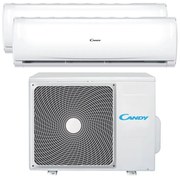 Condizionatore a muro multisplit inverter dual CANDY Candy Pura 9 + 9 14000 BTU classe raffreddamento A++, classe di riscaldamento A+, bianco