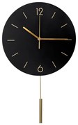 Orologio da parete con pendolo Ø 30 cm 1xAA nero/oro