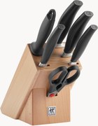 Coltelli con ceppo in legno di betulla Five Star, set da 7