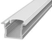 Profilo Alto da incasso 1m e 2m per striscia LED Alluminio Quadrato Variante Lunghezza Profilo 2 metro