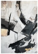 Quadro con elementi dipinti a mano 70x100 cm Ash – Styler