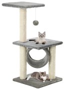 Albero per gatti con tiragraffi in sisal 65 cm grigio