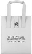 Borsa porta pranzo termica 12 L grigo chiaro con scritta