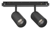 Proiettore Regolabile On-Off Ego Alluminio Nero 2 Luci Led 16W 3000K Luce Calda