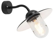 Lampada da Parete per Esterni Nera con Vetro IP44 - Monaco