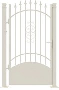 Cancello con serratura manuale Marmolada in ferro, apertura a sinistra, L 104.5, H 180-195 cm, di colore bianco