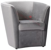 Poltrona in velluto Grigio per camera da letto ufficio
