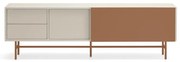 Tavolo TV in mattone/beige 180x56 cm Nube - Teulat