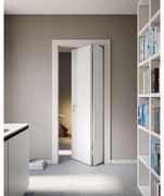 Porta pieghevole a libro asimmetrica Rimini bianco matrix L 60 x H 210 cm destra