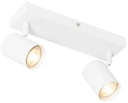 Plafoniera moderna bianca a 2 luci rettangolare regolabile - Jeana